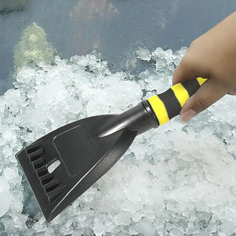 Car Ice Scraper And Brush 2 In 1 Snow Removal Tool Detachable Ice Scrapers For Car Windshield Car Snow Brush And Broom With Foam