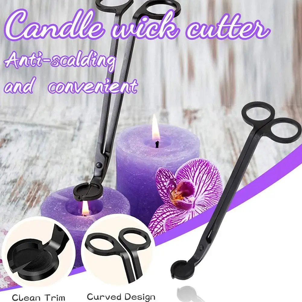 1pc Candle Cutter Aromatherapy Candle Tool Stainless Handmade Scissors Candle Extinguishes Steel Core Candle DIY Trimmer Wi Q2B9