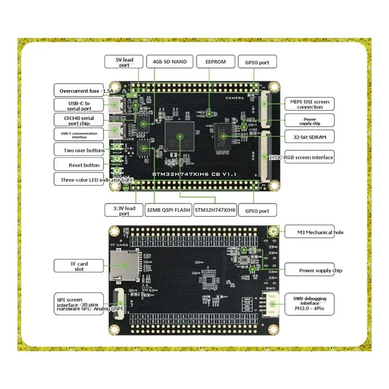 aban-mipi-enabled-stm32h747xih6-development-board-core-board-system-board-m7-dual-core-heterogeneous-processor