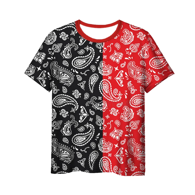 New 3D Print Causal Clothing  Bandana Pattern Fashion Men Women  T-shirt Plus Size Size S-7XL