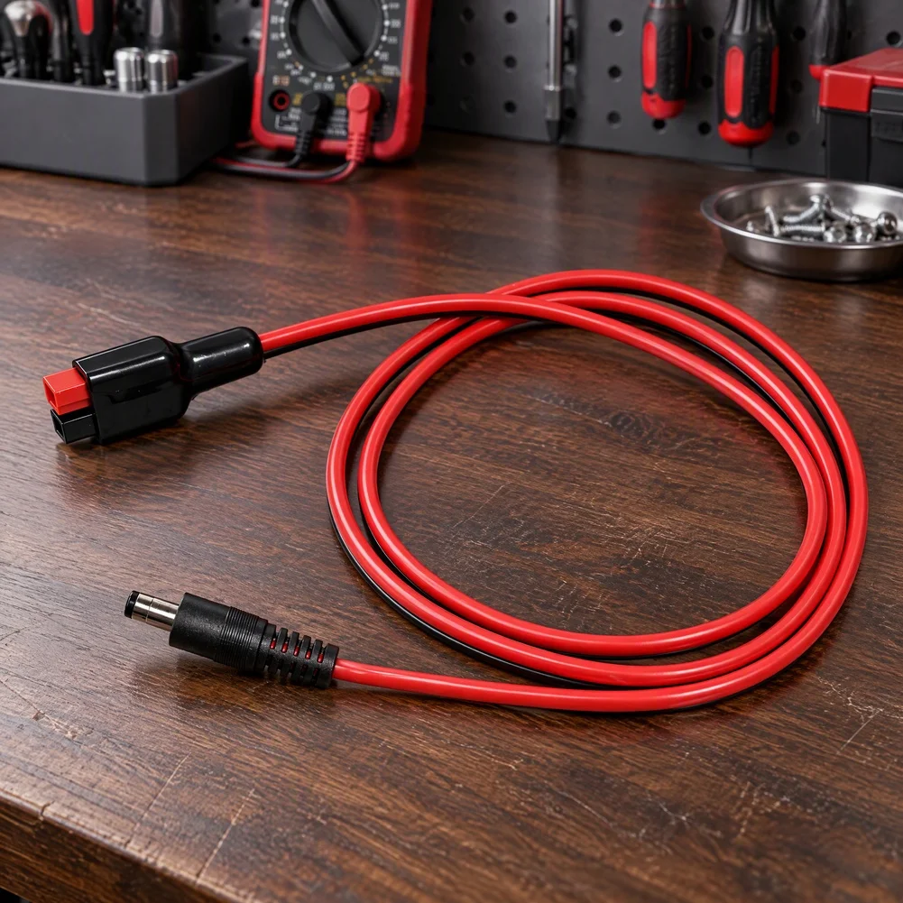 30A DC Power Plug- Extension Cable Connector For DC5521 Male Connector For Generator Backup Battery And Foldable Solar Panel