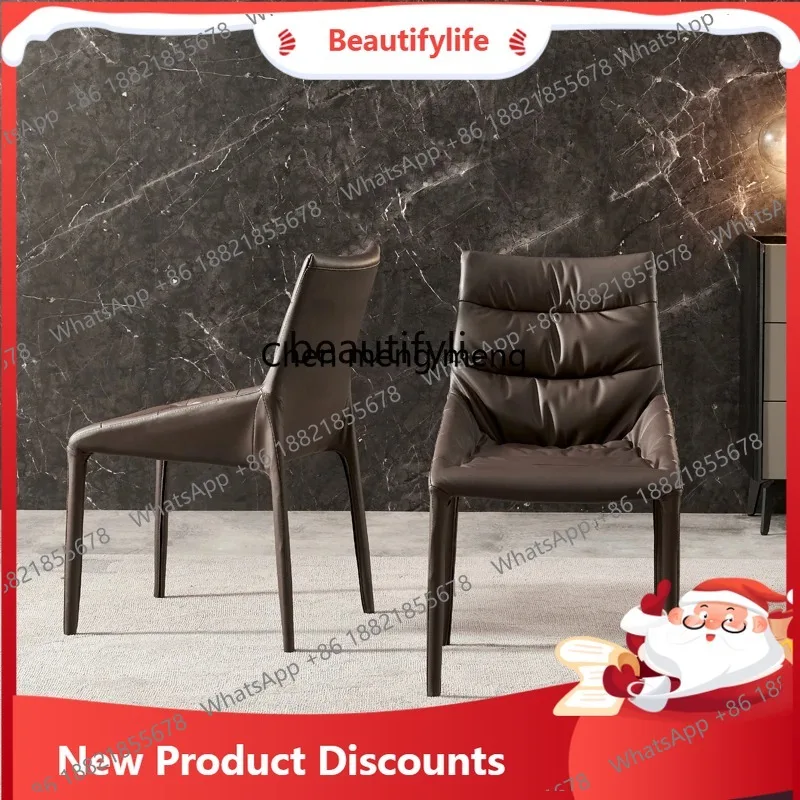 

Italian minimalist home dining chair Nordic modern simple light luxury stool armrest negotiation, chair 3001