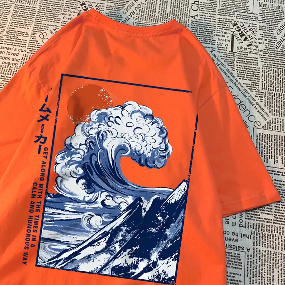 Get Along With The Times In A Calm And Humorous Way Tshirt Mens Oversize Short Sleeve Hip Hop Quality T Shirts Casual Soft Tops image 2