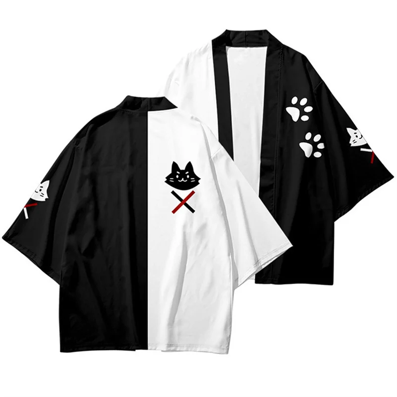 

Hololive VTuber Ookami Mio Yukata Мужчины Женщины Кардиган Свободная Блузка Haori Obi Азиатская Одежда Harajuku Японское Кимоно Рубашка