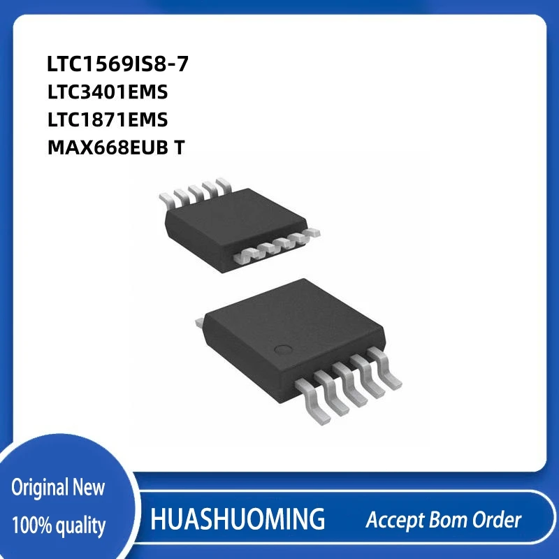10Pcs/Lot New LTC3401EMS   LTC3401 3401 LTPG LTC1871EMS  LTC1871 LTC1569IS8-7   LTC1569I   MAX668EUB   MAX668EUB+T   MSOP-10