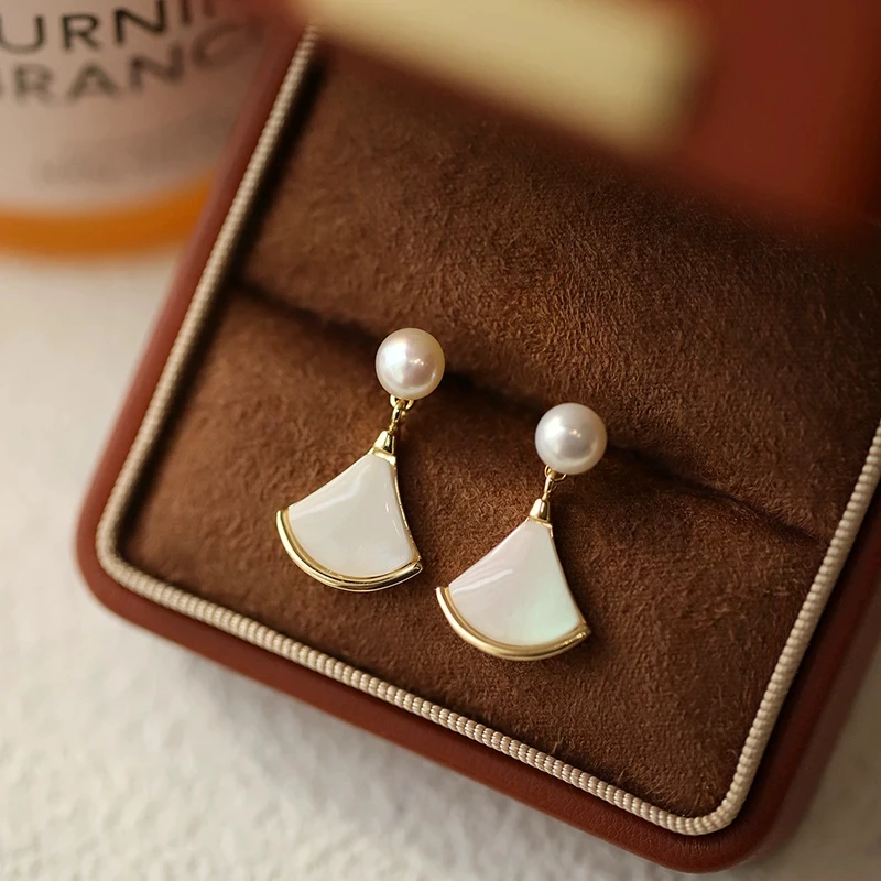 pendientes-de-perlas-raytimone-elegantes-y-sencillos-con-forma-de-abanico-joyeria-para-mujer-modernos-nuevos-Unicos-y-frescos