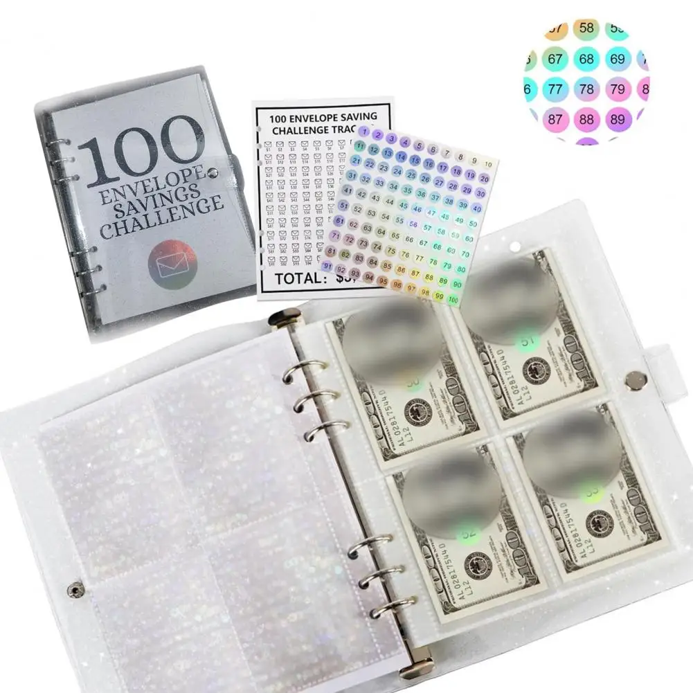 Envelopes do programa de recompensas para economizar dinheiro para casais, livro fácil, desafio de 100 dias, uma diversão, novo para salvar 5050