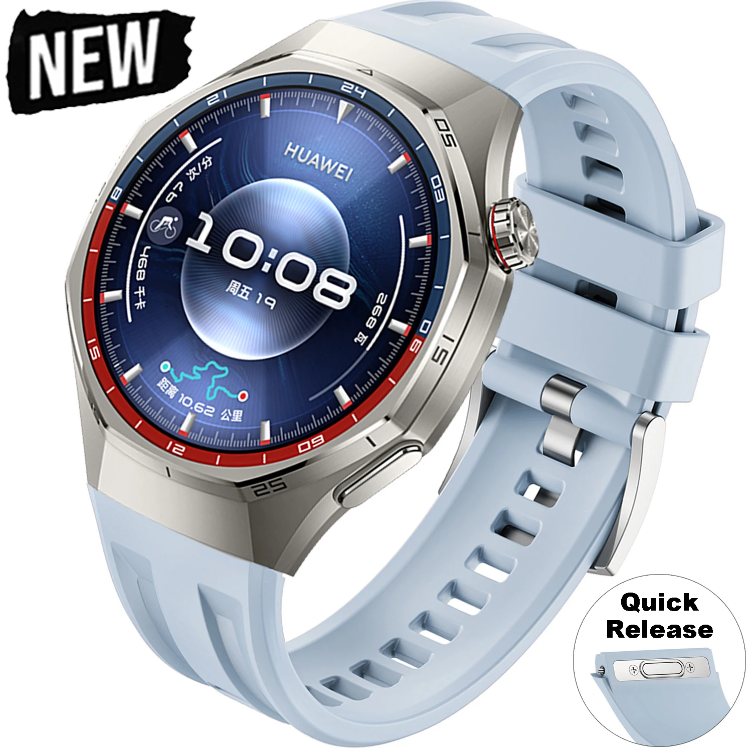 

Официальный ремешок для HUAWEI WATCH GT6 Pro 46 мм, без зазоров, из мягкого силикона, регулируемый, спортивный, быстросъемный, для Huawei GT6 Pro Correa