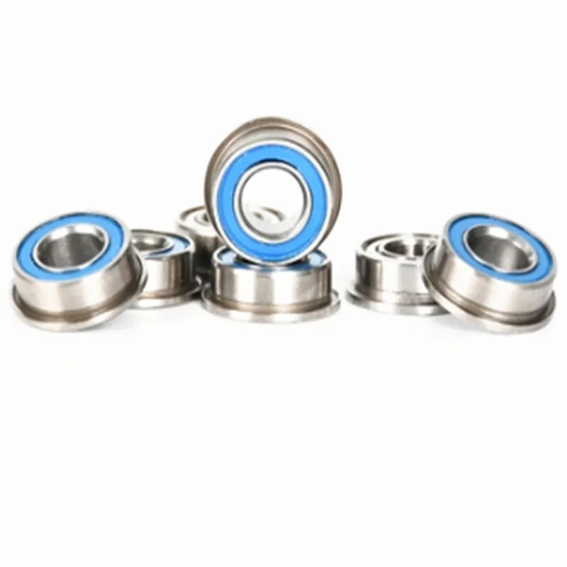 20Pcs MF63 MF84 MF85 MF126 MF128 MF148 2RS Miniature Flange Bearing Thin Wall Rubber Shielded Flanged Bearings