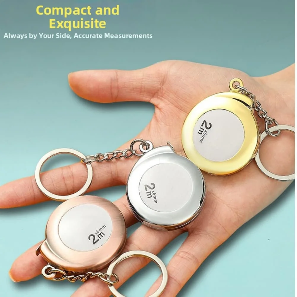 High-Precision Portable Soft Steel Measuring Tape Pocket Measuring Ruler Tape Measure Keychain Tool Meter Ruler