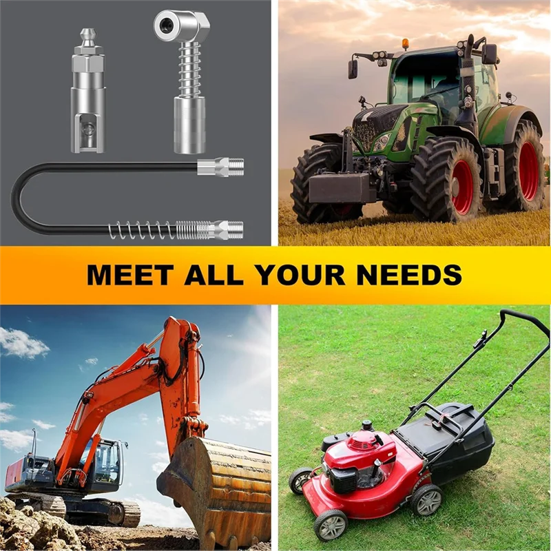 A26F-Design 90-Grad-Fettkupplung und geschlitzte rechtwinklige 90-Grad-Fettkupplungs-Kombination mit 12-Zoll-Feder-Flexschlauch