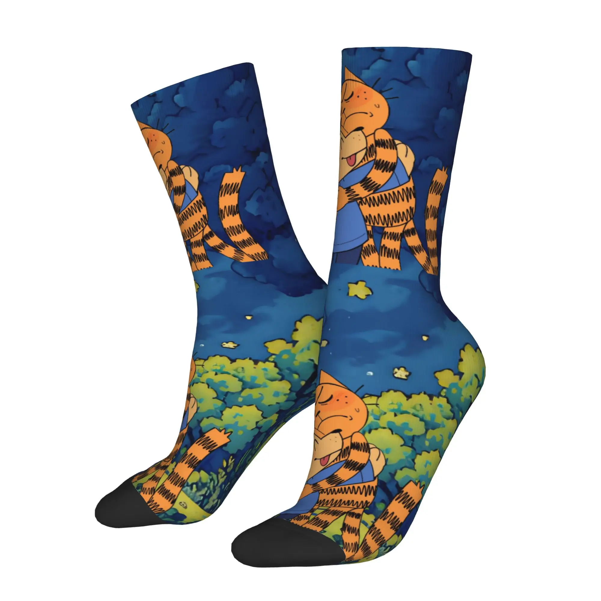 Custom Dogs Wallpaper Mens Crew Socks Unisex Novelty 3D Print Funny Manga Cartoon Dress Socks