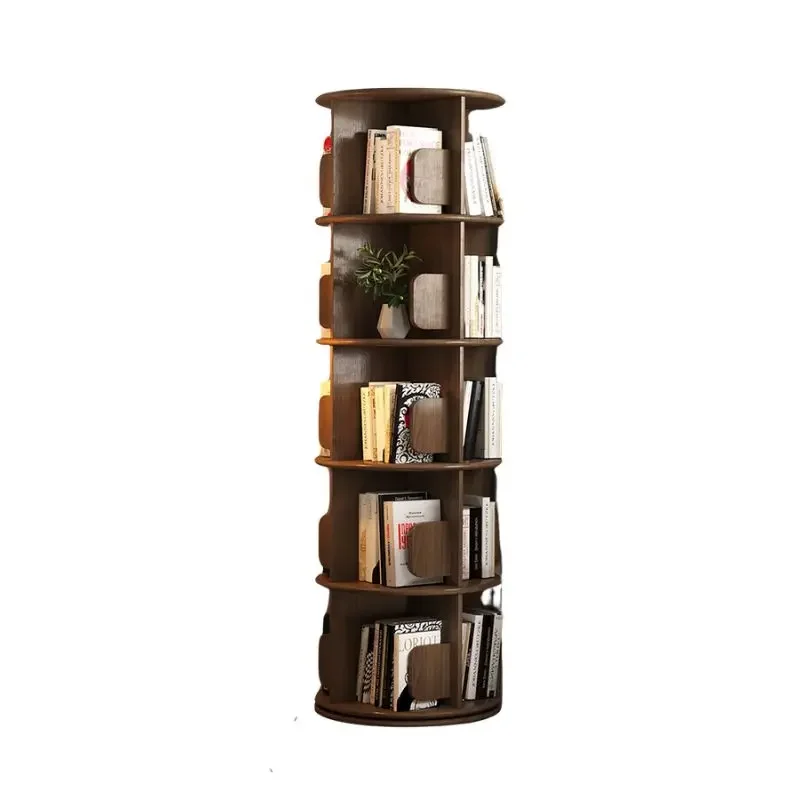 Storage Book Shelf Rotary Organizer Bedroom Librero Mobile Bookshelf Wooden Items Estanteria Libros Modular Furniture image 6