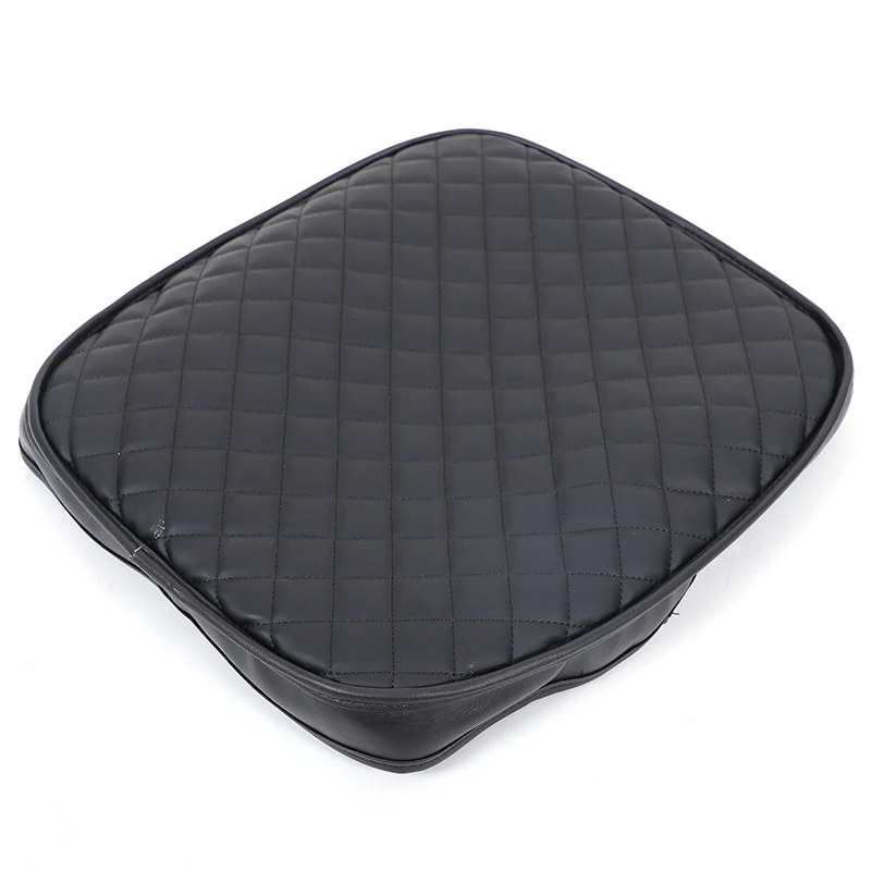 Quilted PU Leather Armrest Cover for Cadillac Escalade 2007-2014 Diamond Pattern Center Console Protector All Black 1Pc