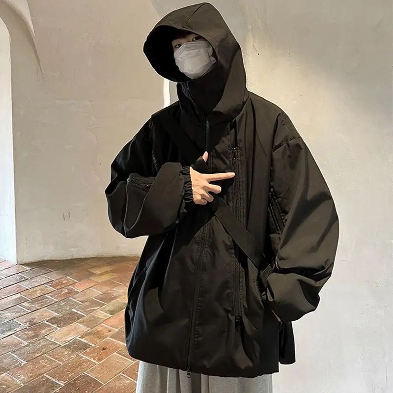 Hot Sale Men's Simple Retro 2025 New Windbreaker Windproof Waterproof Stylish Spring Autumn Autumn Winter Outerwear