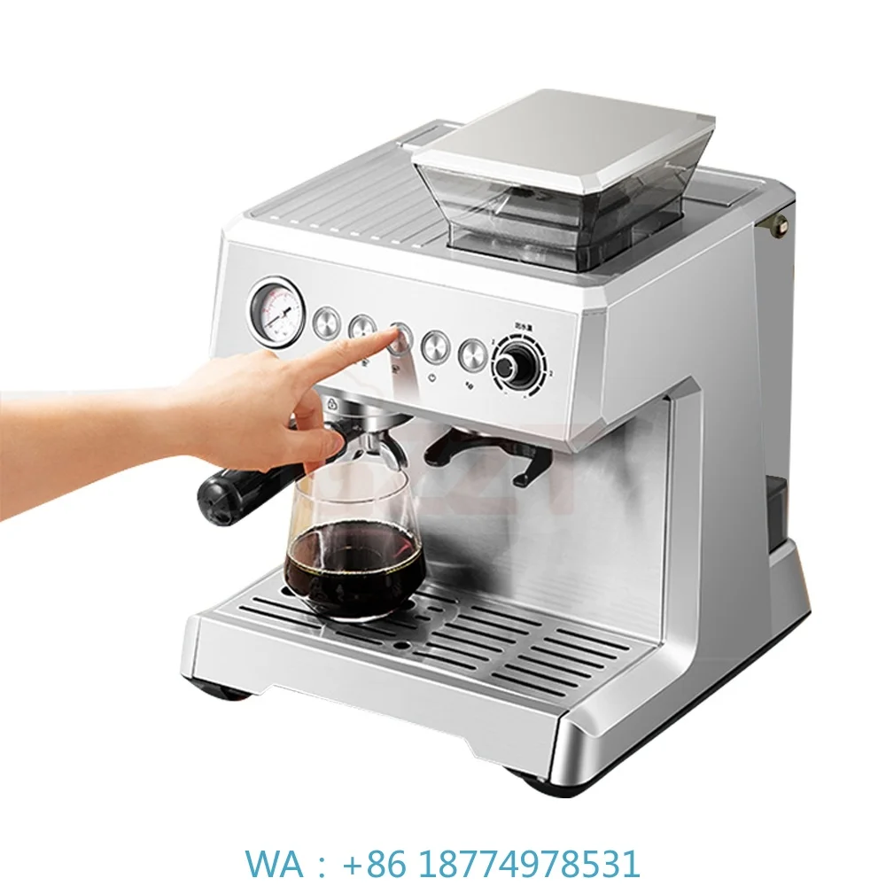 Touch Screen Display Espresso Brewing Maker, 3 in 1 Italian Professional Automatic Commercial for Coffee Preparation