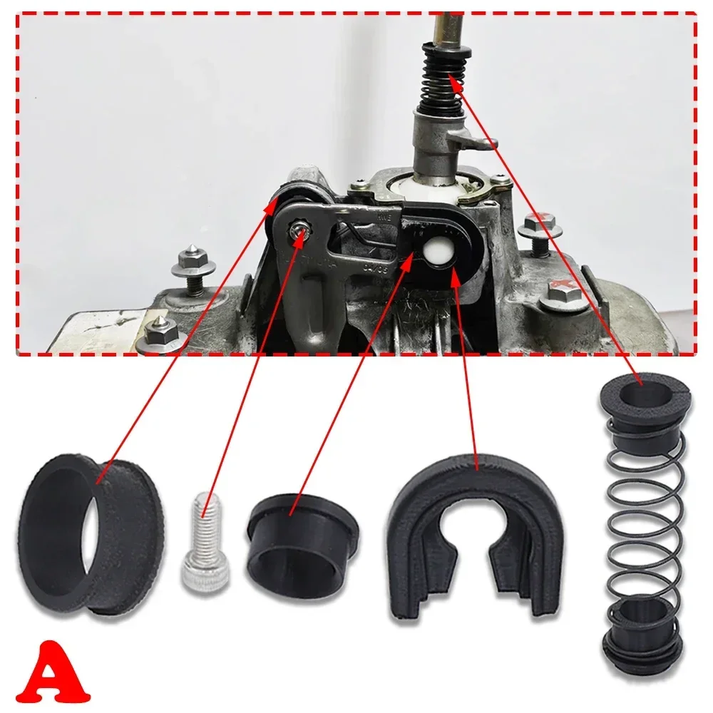 Gearbox Repair Kit For VW Audi Seat Skoda MT Trans Shifter First Gear Getter Reverse Lever Change Selector Linkage Bushes Spring