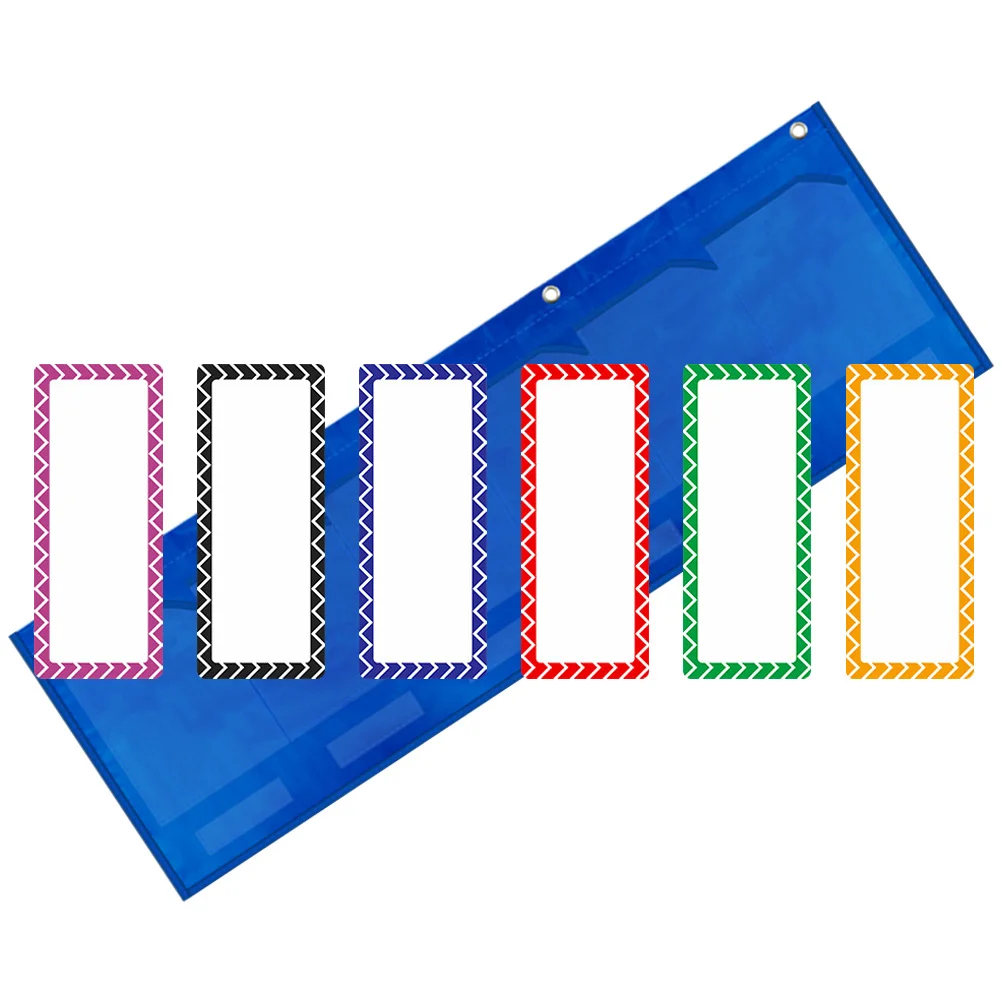 

Hanging Bag Tag Grouped Document Bags Blue PVC Safe File Folder Classroom Storage Large Capacity Saving