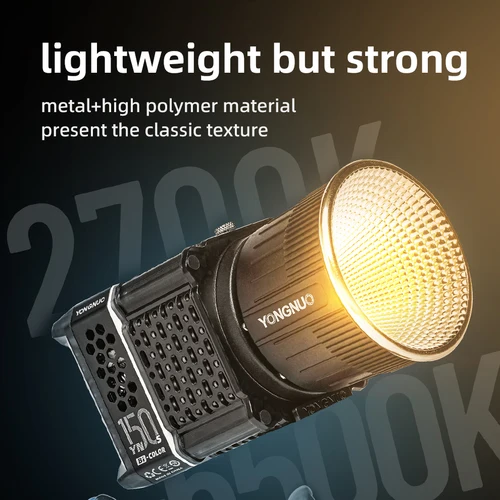 YONGNUO YN150S 이중 색상 2700k-6500k 150W 휴대용 COB LED 연속 조명, 초상화 웨딩 비디오 사진 조명 