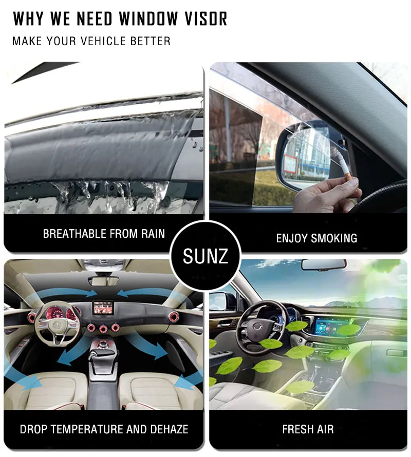 Car Windows Visor for Kia Soul 1 AM 2008~2013 2009 2010 Door Smoke Deflector Guards Cover Awnings Sun Rain Eyebrow Accessories