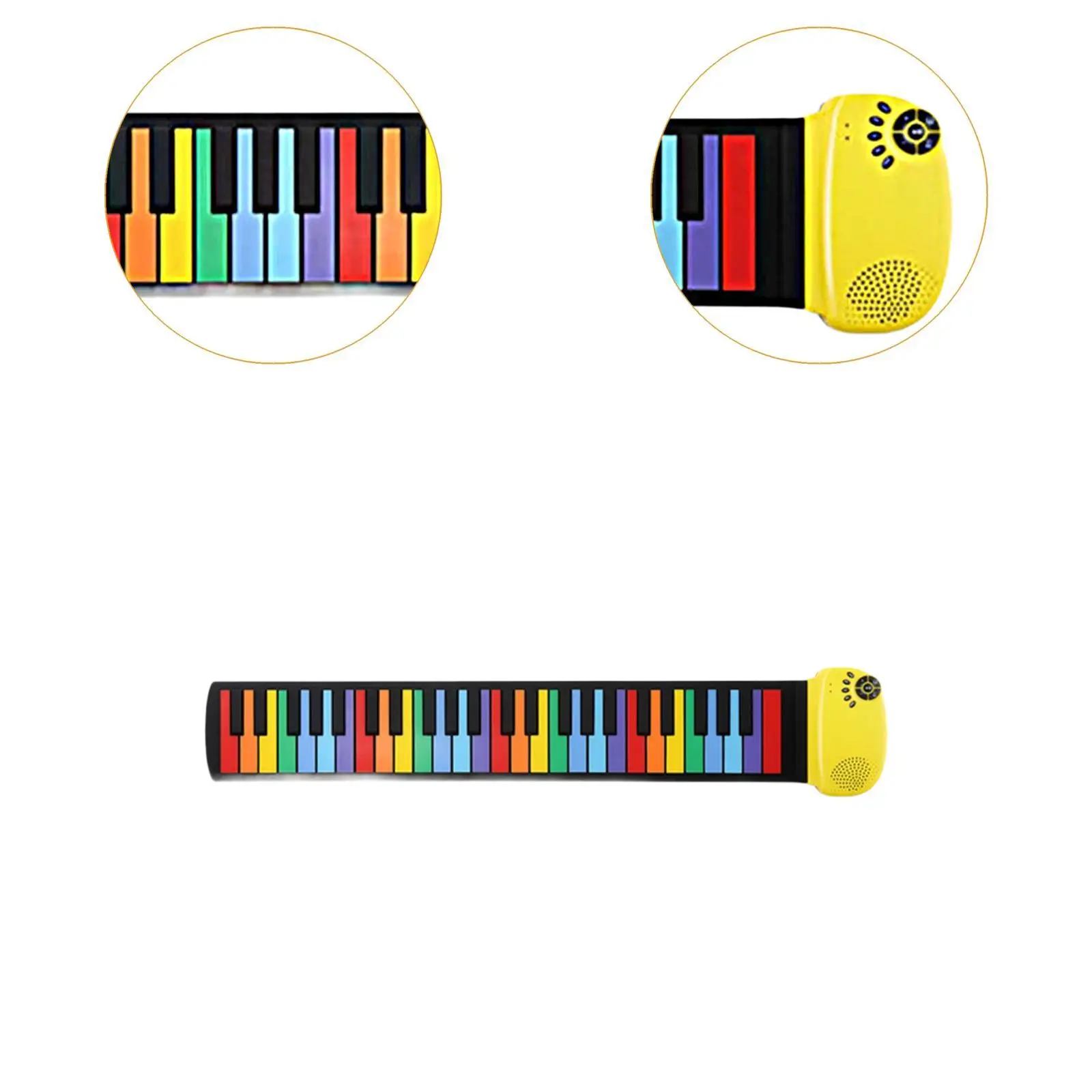 Piano enrollable de 49 teclas, instrumentos musicales, Piano de viaje, Piano plegable eléctrico Digital portátil para niños, principiantes y adultos