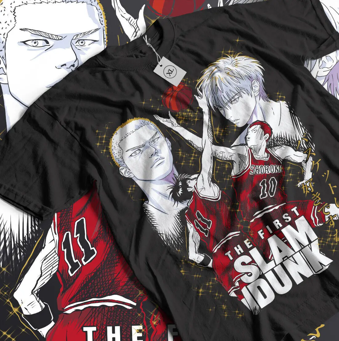 Slam Dunk t-shirt Art Team Basketball Slam Dunk Anime Sport Manga Shirt All Size