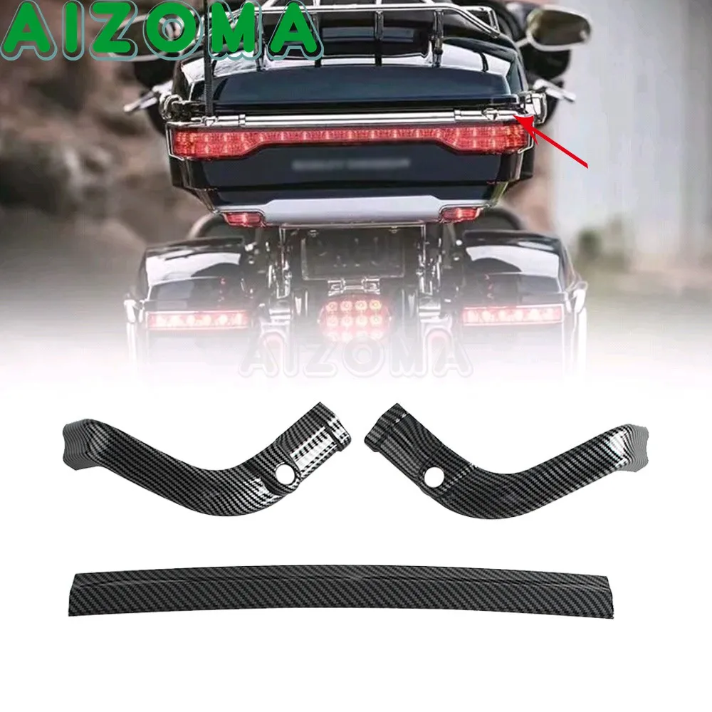 

Motorcycle Tour Trunk Pack Light Decorative Trim Cover For Harley Touring Ultra Limited FLHTK Low FLHTKL 2015 16 17 18 2019 ABS