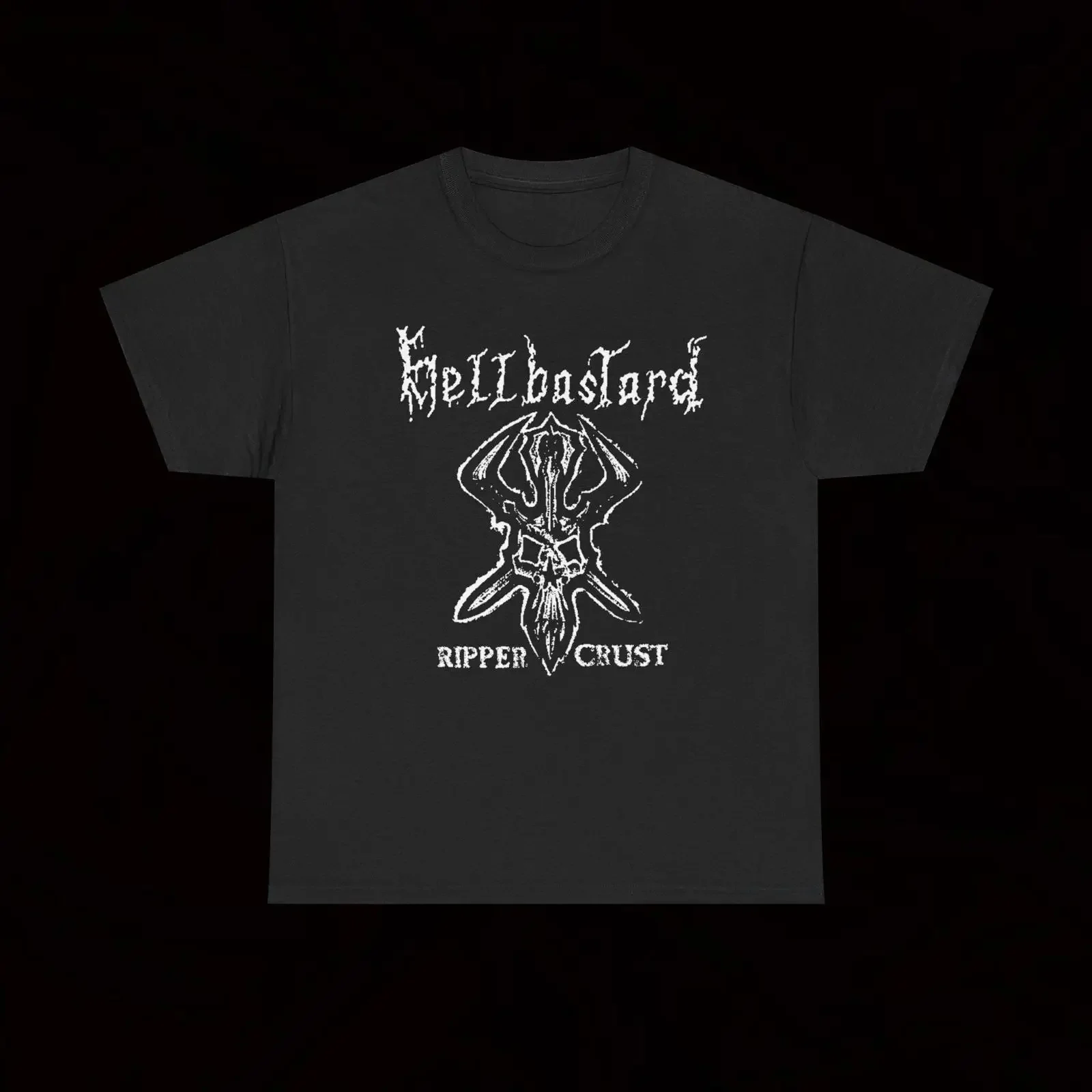 Hellbastard Ripper Crust T Shirt Hardcore Punk vintage Washed homme streetwear Stylish Comfortable Breathable Soft fashion
