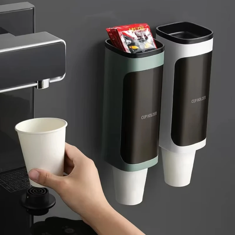 Water Dispenser, Disposable Cup Holder, Automatic Cup Extractor, Household, Perforated Free, Paper Cup Storage Rack