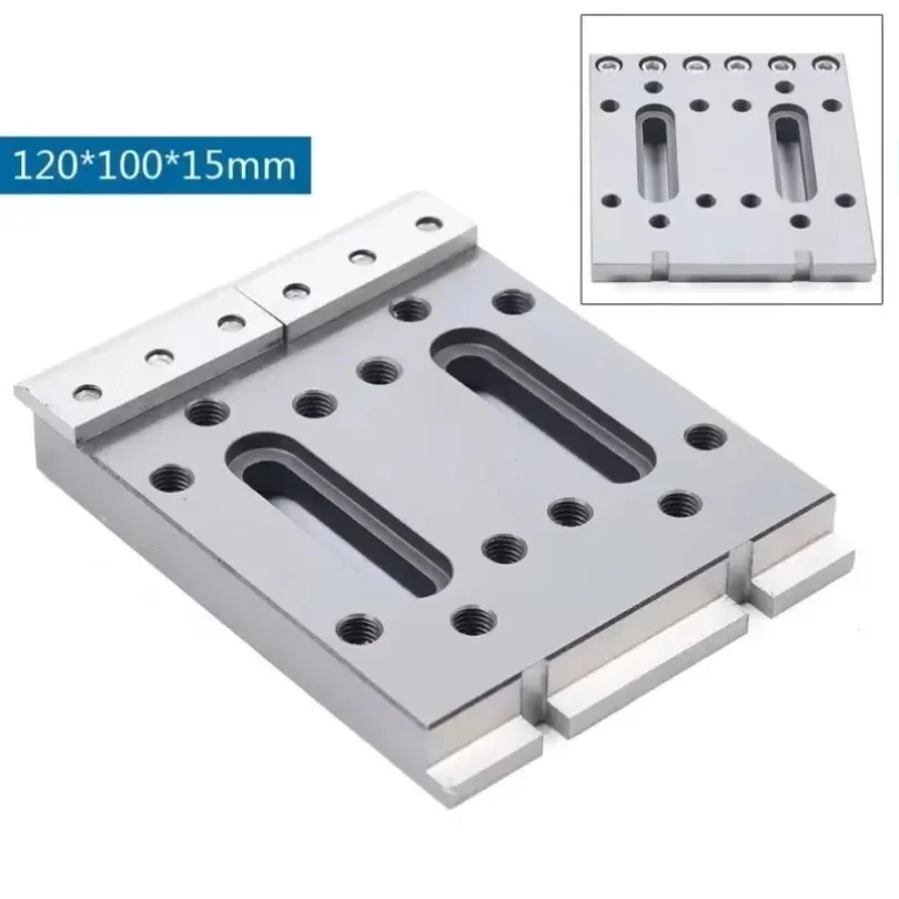 

M8 CNC Wire EDM Fixture Board Stainless Jig Tool 120x100X15mm Fit Leveling & Clamping