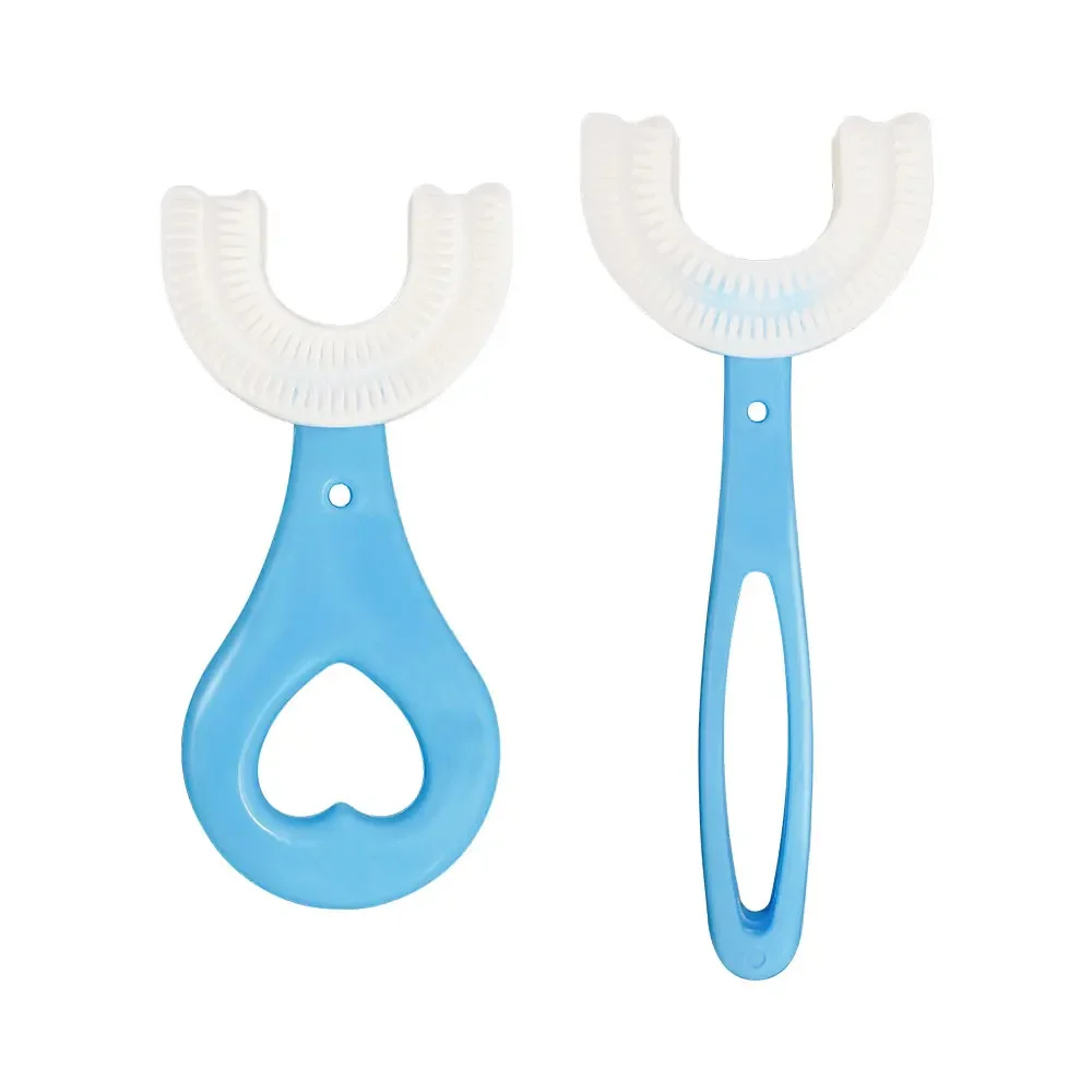 Brosse à dents en forme de U pour enfants, nettoyeur de dents souple, brosses à dents en silicone pour enfants, livres de soins bucco-dentaires, 60 pièces