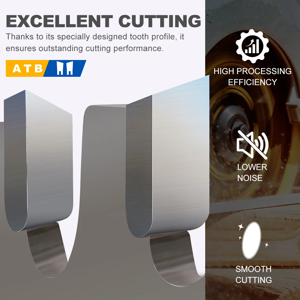 XCAN 10" 250mm Circular Saw Blade TCT Carbide Saw Blade Bore 30mm Wood Cutting Disc 40/48/60/80T Woodworking Saw Blade - view 3