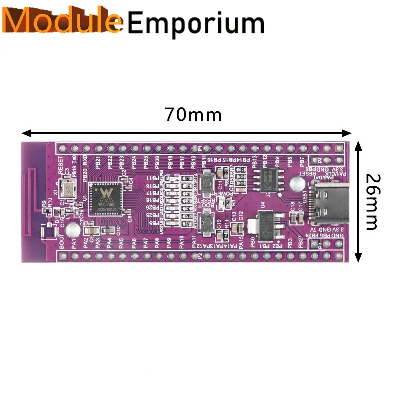 WinnerMicro W801 32 Bit WiFi BT Dual Mode SoC IoT MCU System Development Board