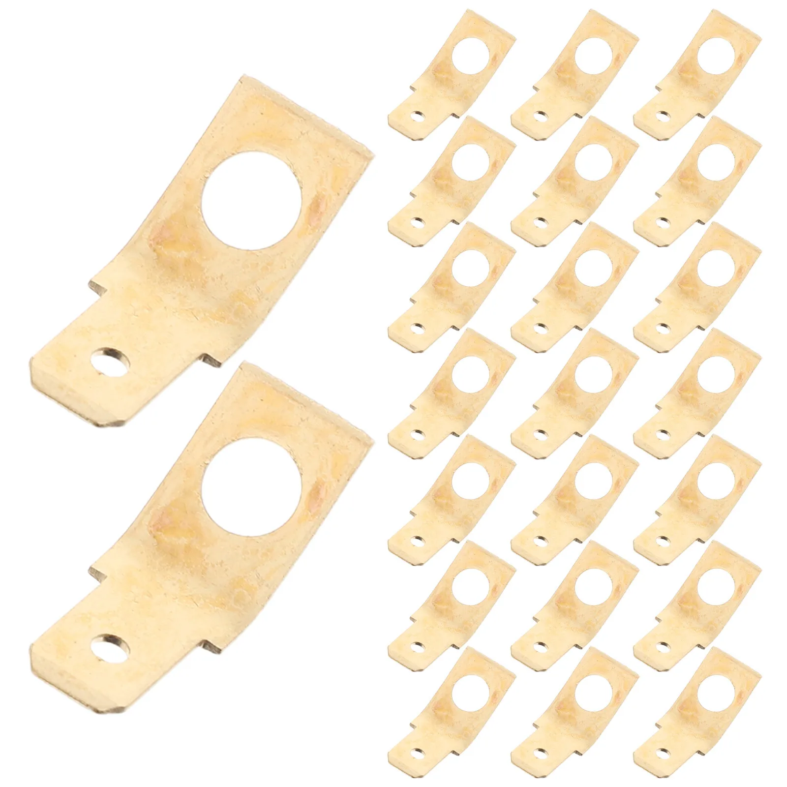 

100Pcs Brass Male to Male Spade Connector Quick Connect Blade Terminal Electrical Coupler for Car Audio Speaker Rv Trailer Wire