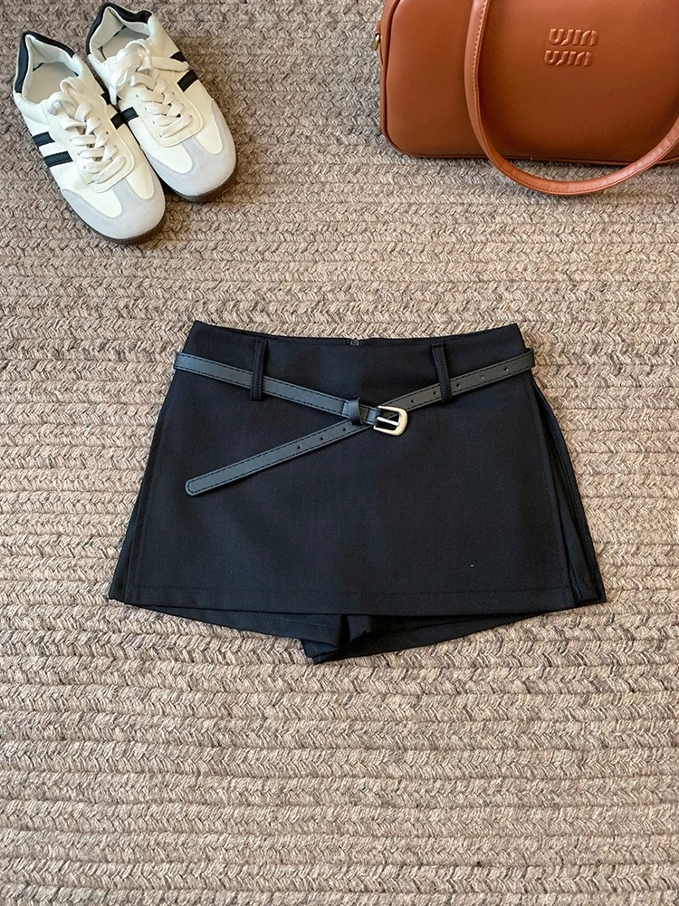 falda Blanca de Cintura Alta, Estilo Línea A, Adeazante, para Mujer, Verano, Nuevo Estilo, Talla Pequeña, Falda Nea d...