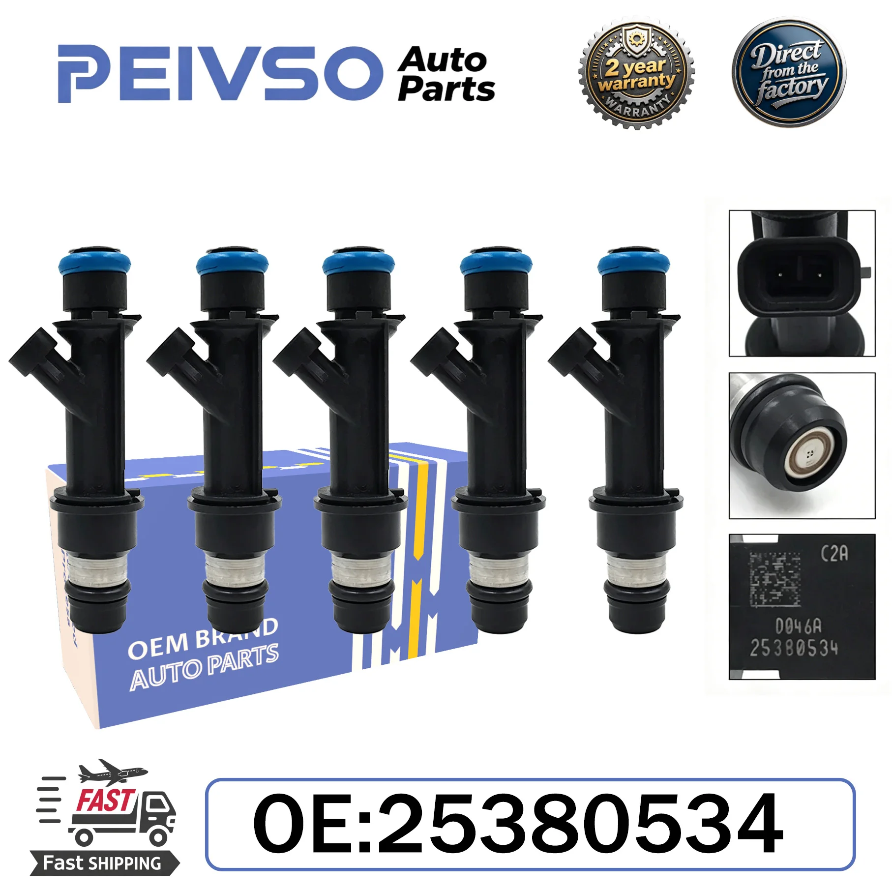 

5PCS/Lot 25380534 New fuel injector for Chevrolet Colorado Hummer H3 H3T GMC Canyon l5 3.7L