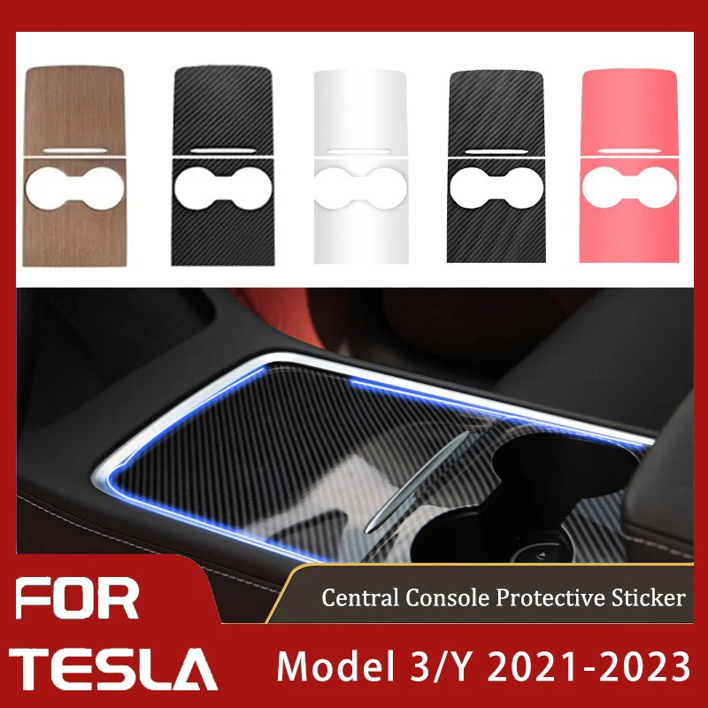 Tesla Model 3/Y Central Console Panel Sticker ABS Material For Tesla Model 3/Y 2021-2023 Accessories Central Protective Sticker