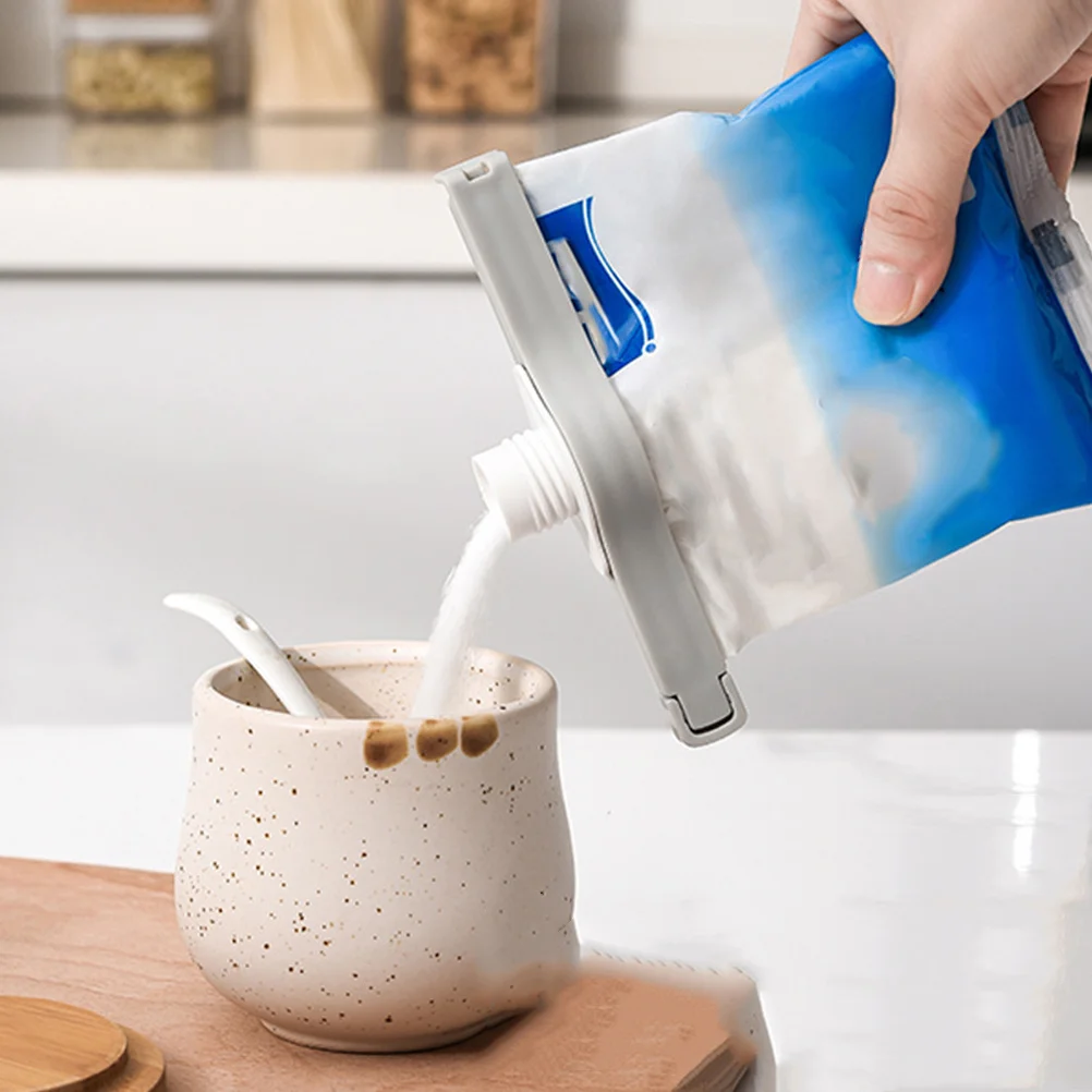 

3pcs Food Bag Sealing Clips With Nozzle High-Quality Pp Material Snack Freshness Keeper For Candies Chips Chocolate Plastic Caps