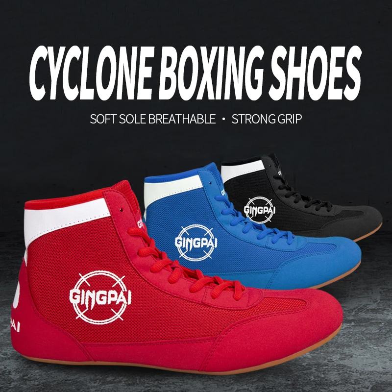 Box- und Ringerschuhe für Kinder und Erwachsene, Trainings- und Kampfschuhe für Männer und Frauen, Sanda High-Top-Schuhe, Stiefel für Krafttraining und Gewichtheben im Fitnessstudio – Detail 3