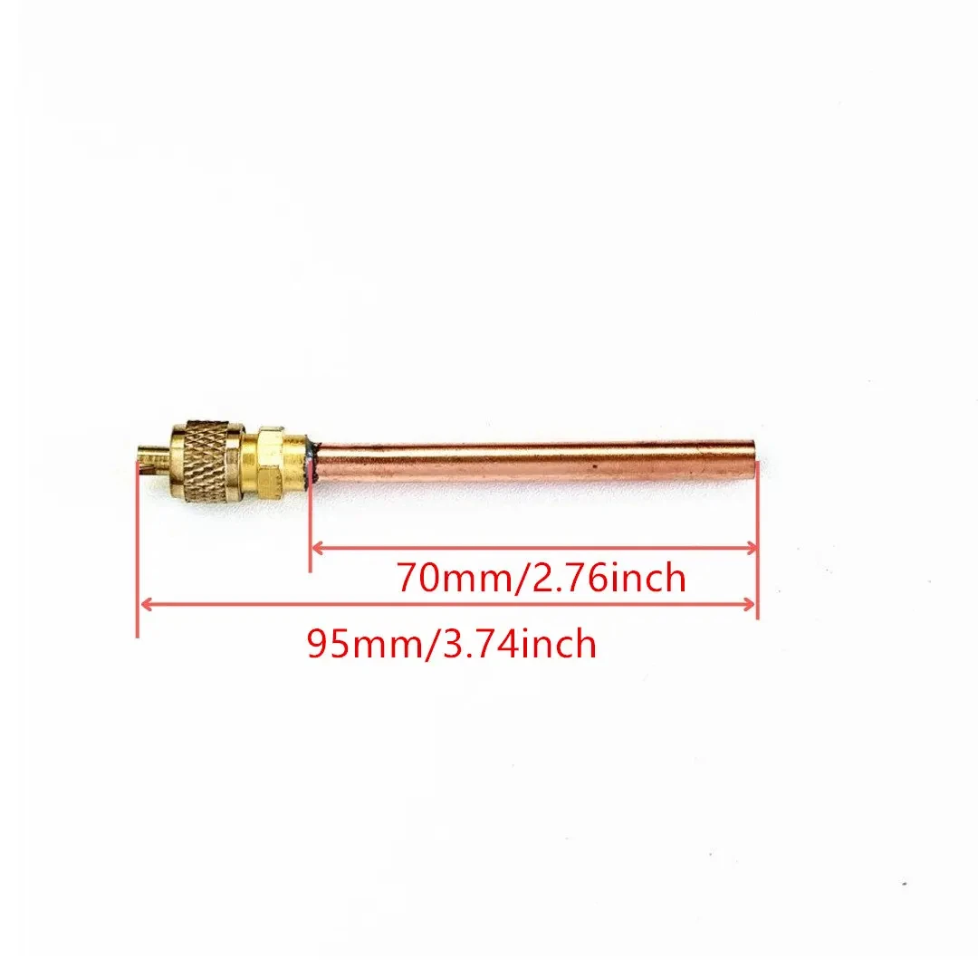 5PCS/Set Garden Air Conditioner Refrigeration Accessories Valves Copper Tube Filling Parts 3.4 Mpa Home DIY Power Tool image 2