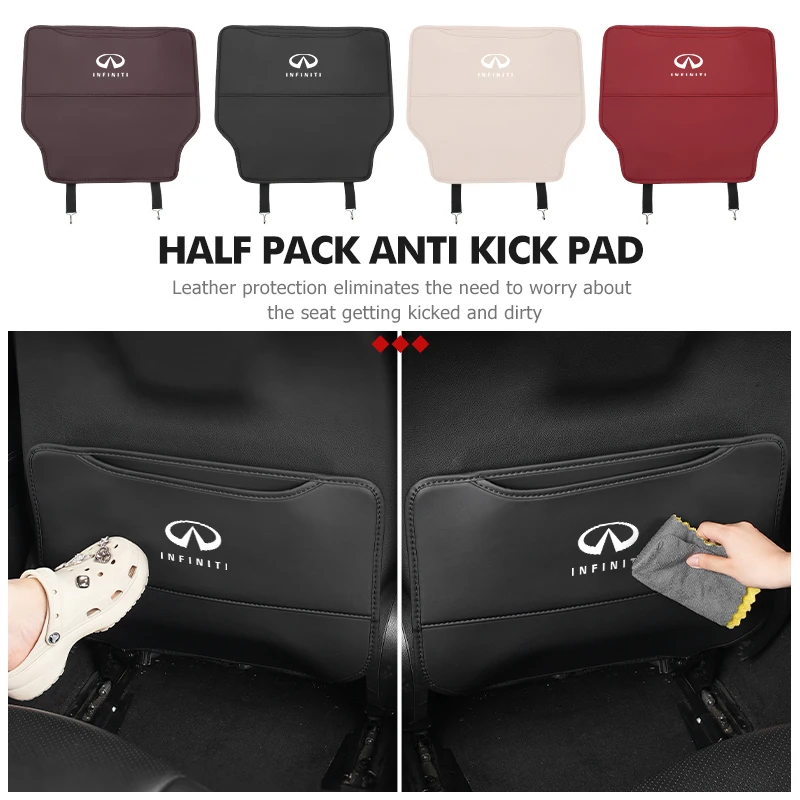 Кожаный защитный коврик для спинки автомобильного сиденья, предотвращающий грязный противоударный коврик для Infiniti QX50 QX30 QX60 G25 JX35 FX35 FX37 FX50 EX35 EX25 Кожаный защитный коврик для спинки автомобильного сиденья, предотвращающий грязный противоударный коврик для Infiniti QX50 QX30 QX60 G25 JX35 FX35 FX37 FX50 EX35 EX25