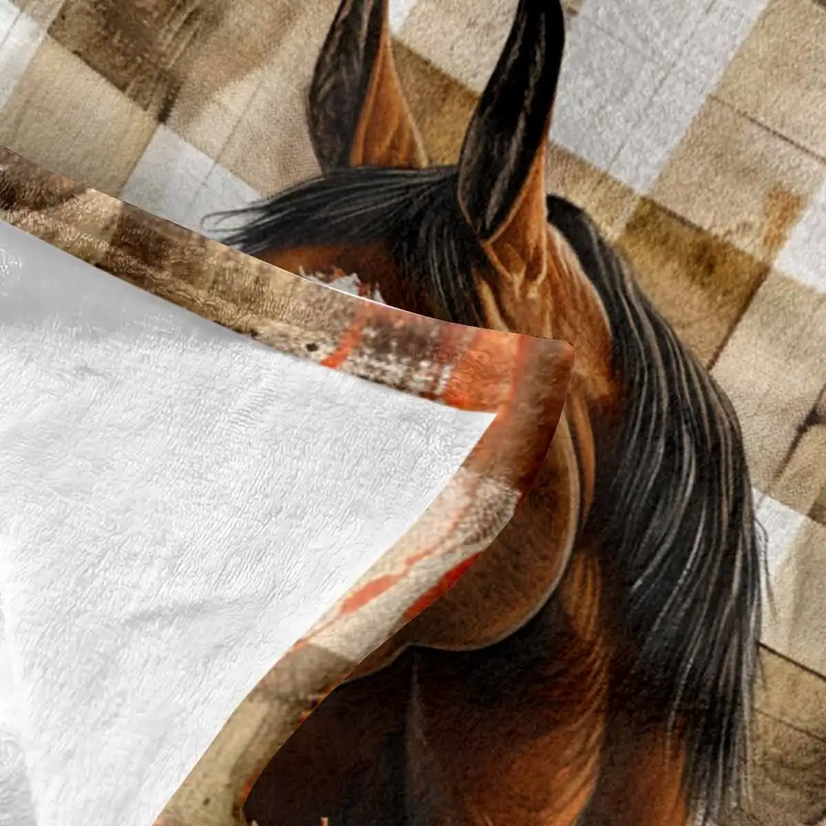 Horse Ultra-Soft Flannel Blanket - Exceptional Warmth and Cozy Comfort for Perfect Home Decor: Sofa, Bedroom