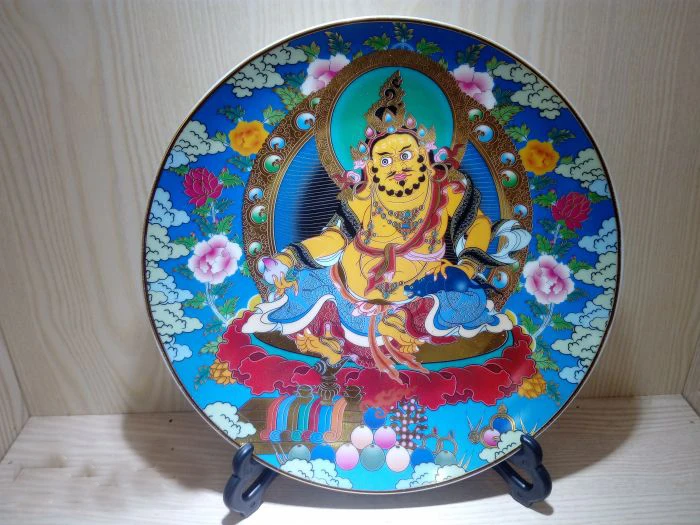 Tibetan Buddhism HOME family Efficacious Bless Decorative buddha Coloured drawing Jambhala fortune god Porcelain statue