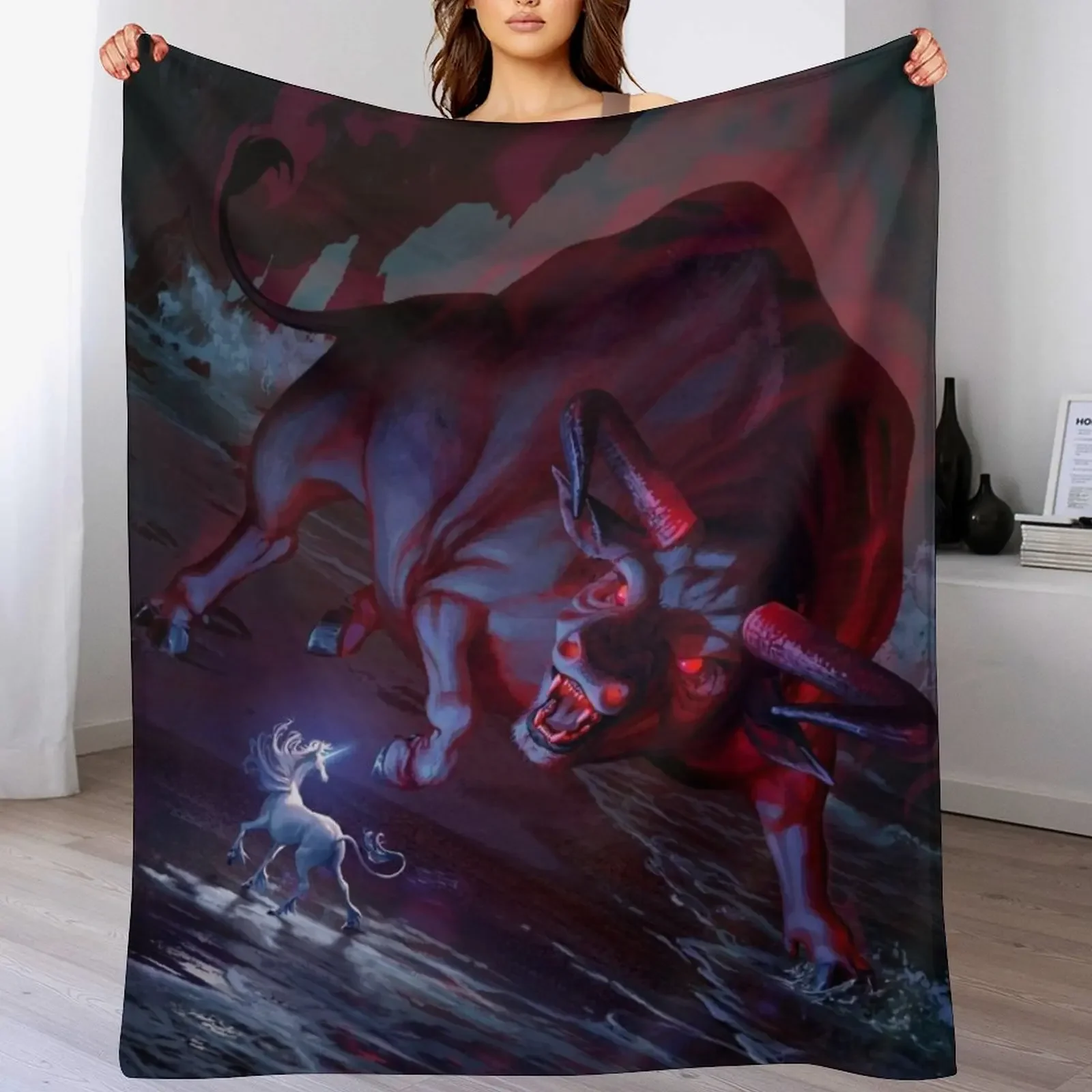 

The Last Unicorn Throw Blanket Soft Home Decor Blanket for Couch Bedroom