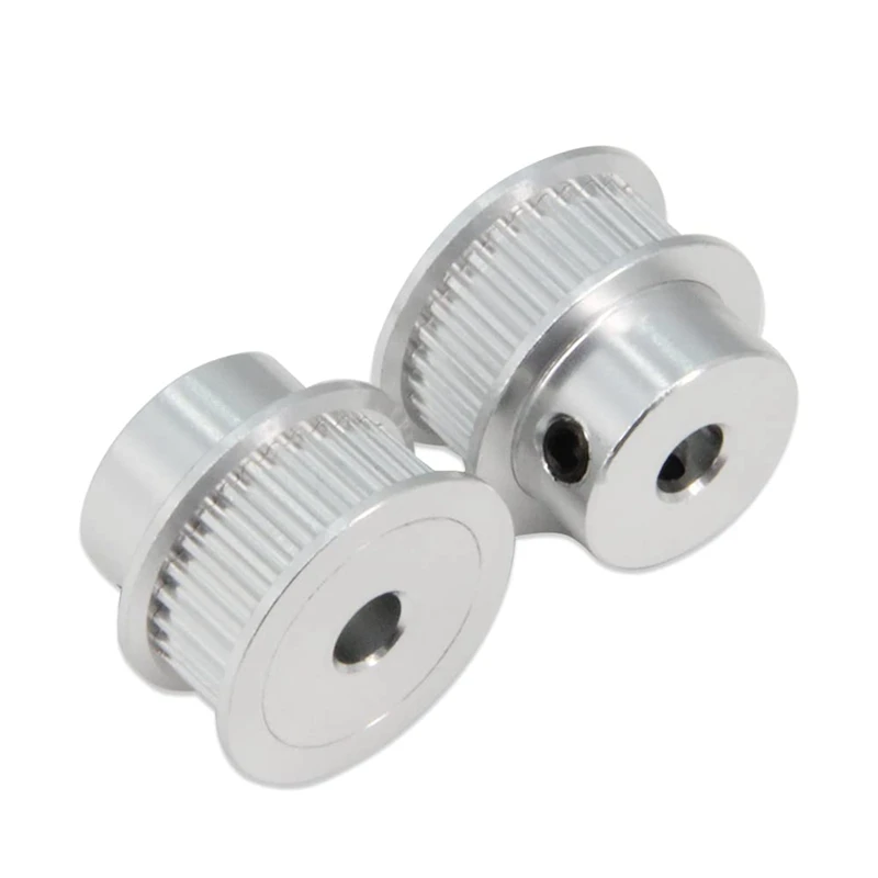 2PCS Set GT2 Synchronous Wheel 20&30 Teeth 5Mm Bore Aluminum Timing Pulley With Length 200Mm Width Belt (20-30T-5B-6)