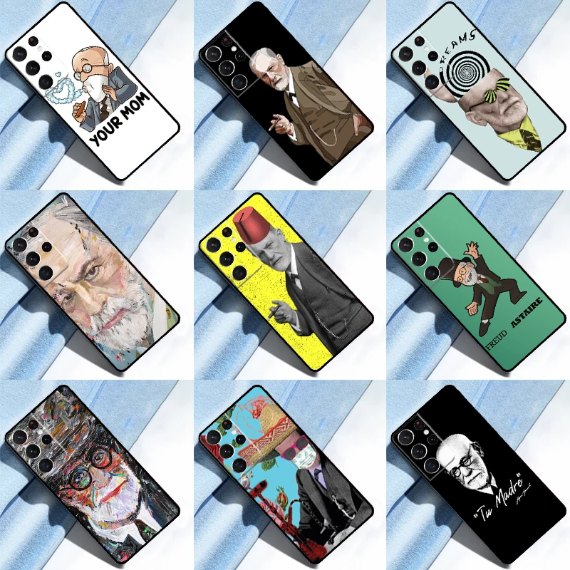 Sigmund Freud founder of psychoanalysis Case For Samsung Galaxy S23 S22 Plus S21 Ultra S20 FE S8 S9 S10 Note 10 20 Ultra Cover