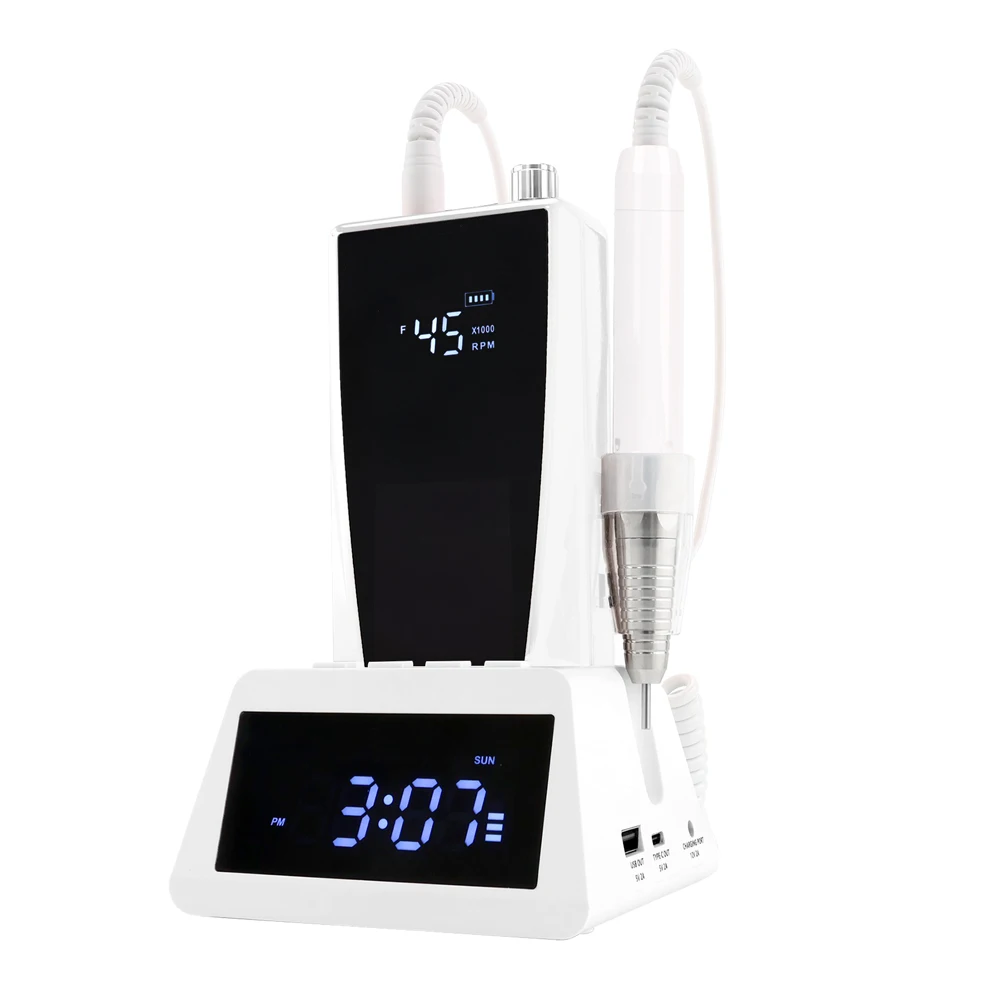 Professional Salon Portable Nail Drill, 4000 RPM E-File, Milling Sander, Manicure Pedicure Tool, Electric File Machine