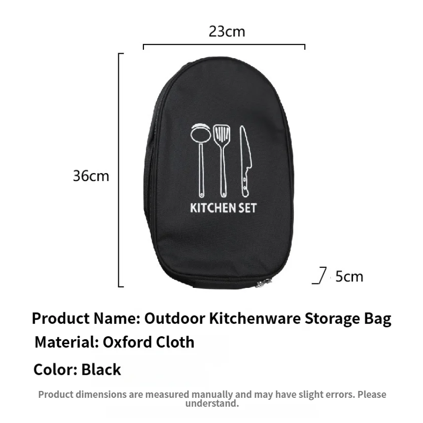 

Portable Picnic Kitchen Storage Bag with Mesh Compartments and Ergonomic Webbing Handle for Easy Campsite Setup