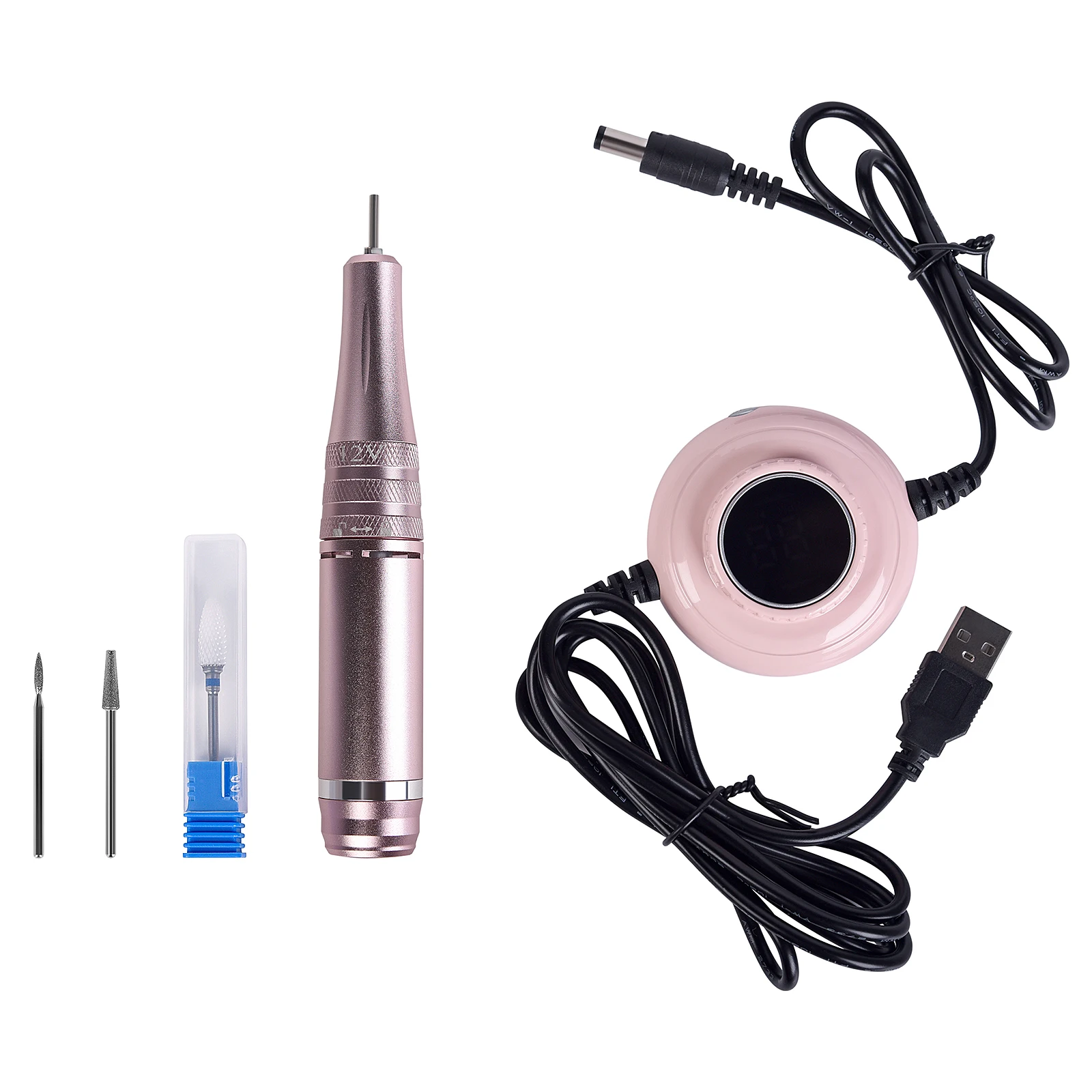 Electric Nail Drill Machine for Nails Lathe Gel Polish Cutting Remover Dead Skin Manicure Pedicure Tool With Milling Cutter Kit