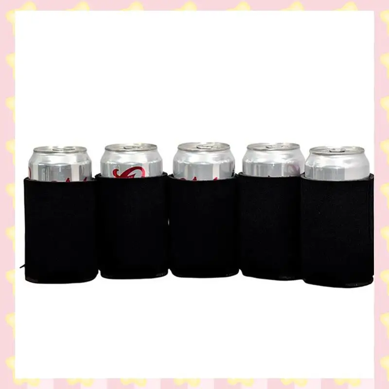 AB51 40 Uds. Enfriador de latas de cerveza de neopreno, taza de bebida, funda aislante para botella, cubierta aislante, nuevo negro